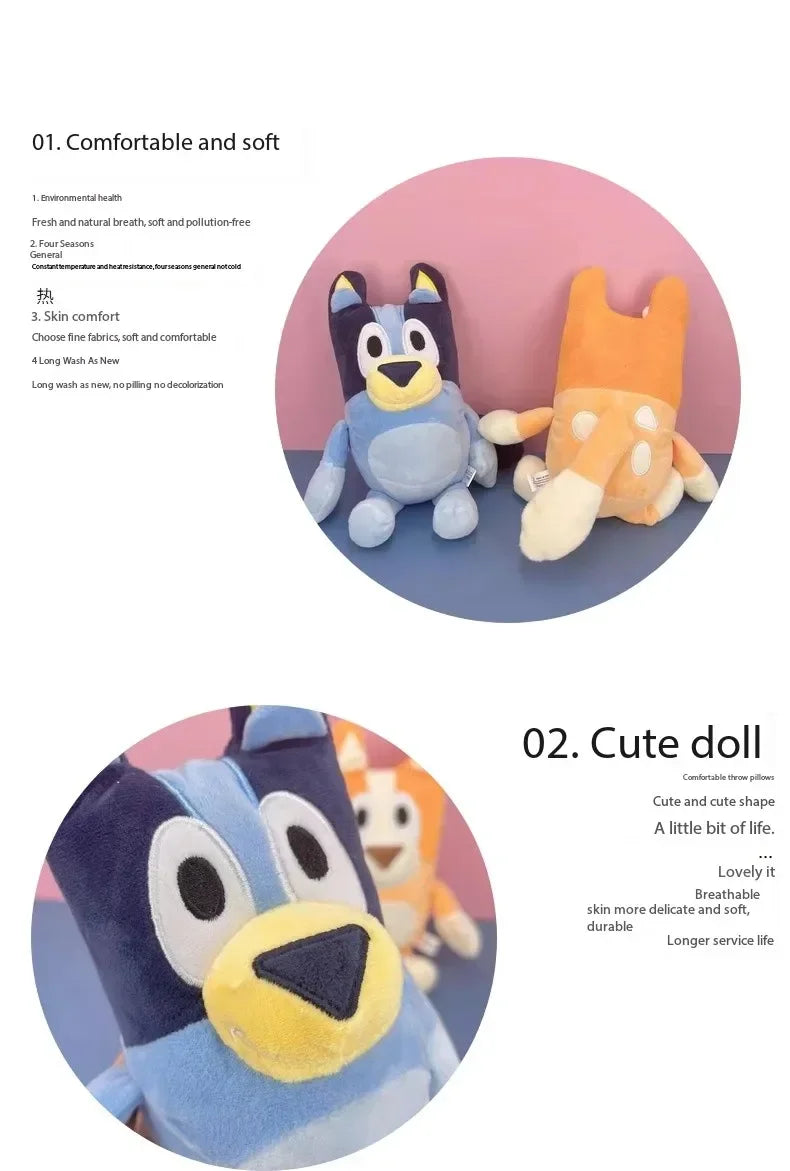 17/28cm Bluey & Bingo Family Plush Toys - Cartoon Dog Stuffed Animals, Soft Plush Dolls, Perfect For Birthday & Christmas Gifts