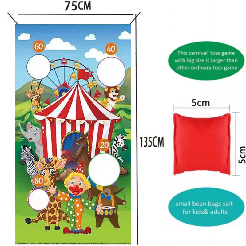 Throwing Sandbags Game Bean Bag Flag Toy Game Safe Bag Throwing Children's Outdoor Christmas Party Carnival Game Children's Toys