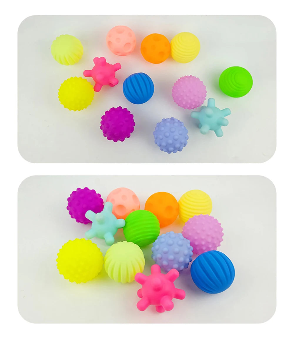 6Pcs Textured Multi Ball Set Develop baby Tactile Senses Toy Baby Touch Hand Ball Toys Children Training Ball Massage Soft Balls
