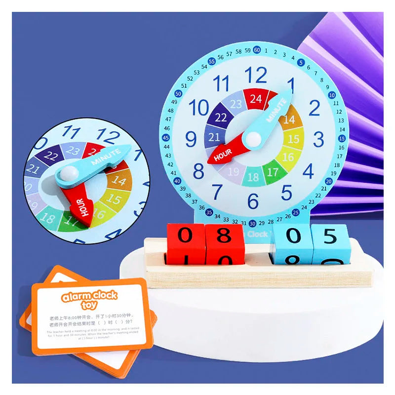 Children Montessori Clock Educational Toys Hour Minute Second Cognition Clock Model Teaching Aids Time Learning For Kindergarten