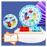 Children Montessori Clock Educational Toys Hour Minute Second Cognition Clock Model Teaching Aids Time Learning For Kindergarten