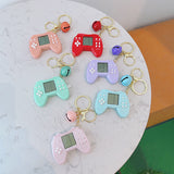 Mini Russian Building Blocks Game, Console Handheld Minicomputer Keychain Nostalgic Creative Puzzle, Old-Fashioned Toy Pendant