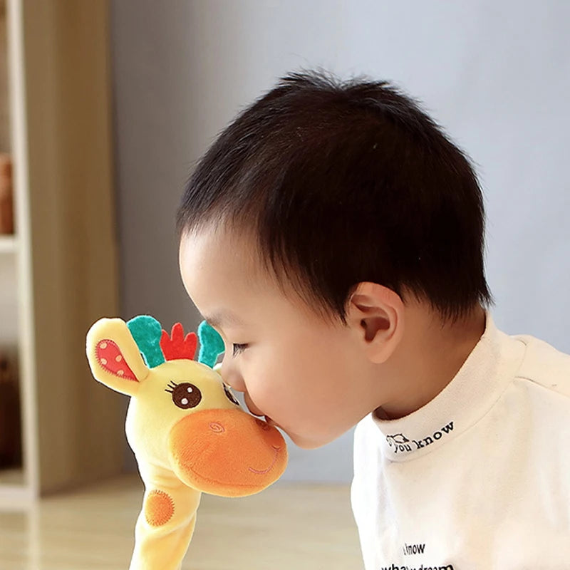Music Giraffe Toy Singing Dancing Repeating What You Said Dancing Giraffe Flashing LED Lights Adjustable Volume Voice Simulation