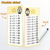 Flash Cards with Dry Erase Markers 30 Cards 0-12 Multiplication Division Educational Times Table Learning Math Games Chart