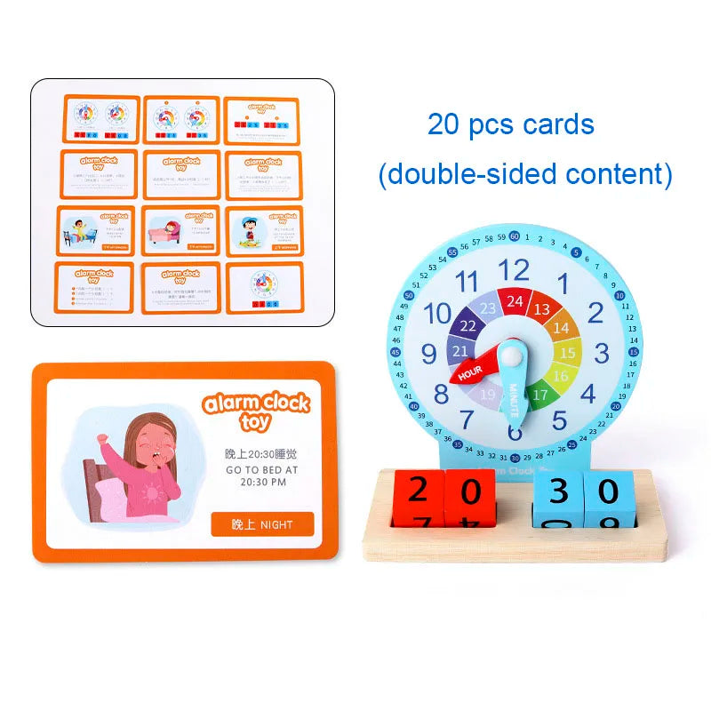 Children Montessori Clock Educational Toys Hour Minute Second Cognition Clock Model Teaching Aids Time Learning For Kindergarten