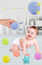 6Pcs Textured Multi Ball Set Develop baby Tactile Senses Toy Baby Touch Hand Ball Toys Children Training Ball Massage Soft Balls