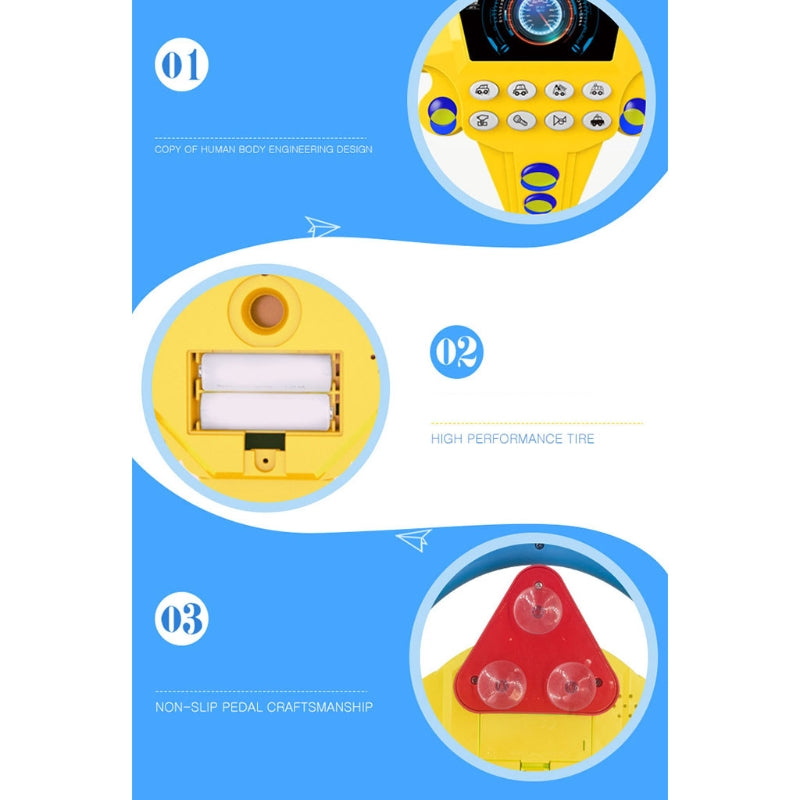 Sound & Simulation Steering Wheel For Child Kids Xmas Gift