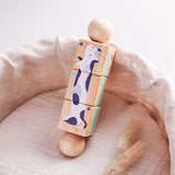 Baby Wooden Rotating Jigsaw Puzzle Hand bell Toy Baby Mobile Musical Rattle Toy Montessori Puzzle Game For Babies Newbaby Gift
