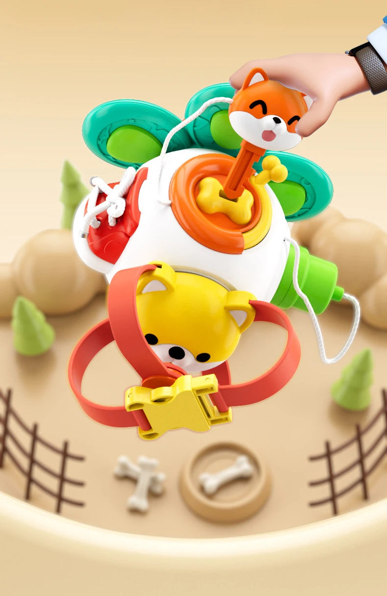 Montessori Sensory Toys Baby Busy Cube Activity Travel Toy Educational Learning Fidget Toys for Fine Motor Skills Children Gift