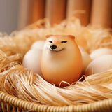 Fun Shibako Dog Egg Squishy Fidget Toy Realistic Egg Shape Desk Decor Shiba Inu Dog & Egg Union PU Slow Rebound Sensory Toy