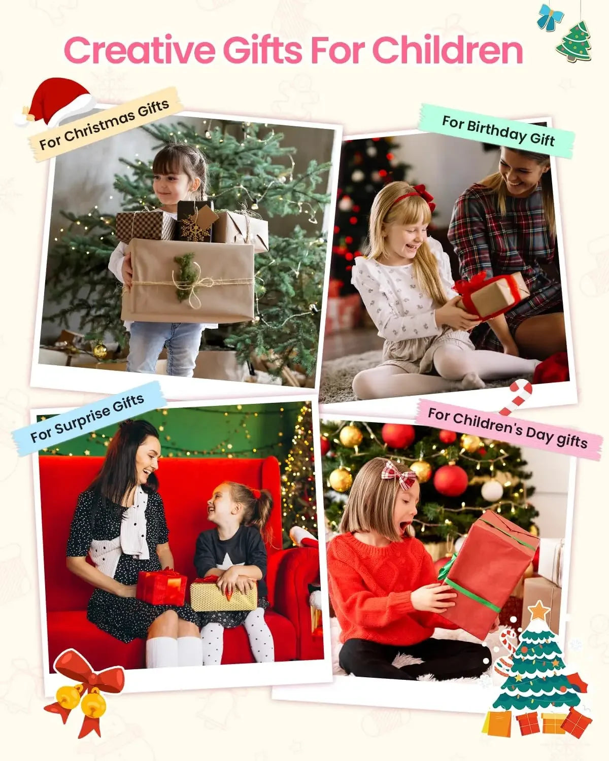 Kids Camera Instant Print Bluetooth Connection Photo 1080P HD Toddler Camera for Girls Boys 3-12 Age Birthday Christmas Gifts