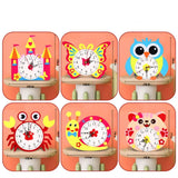 Nonwoven Fabric Cognition Clocks Toys DIY Puzzle Hour Minute Second DIY Clock Toys Cartoon Clock Time Teaching Aid Kids Gift