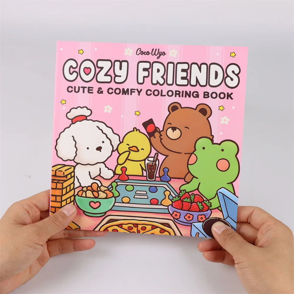 Halloween Coloring Book COZY FRIENDS Coloring Book For Adults And