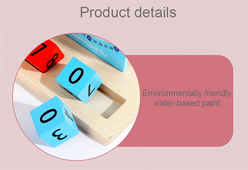 Children Montessori Clock Educational Toys Hour Minute Second Cognition Clock Model Teaching Aids Time Learning For Kindergarten