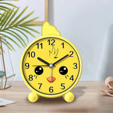 Cute Children's Educational Alarm Clock Bedroom Desktop Early Education Small Animal Round Mute For Boy Girls Home Decoration