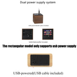 Alarm Clock LED Wooden Watch Table Voice Control Digital Wood Despertador USB/AAA Powered Electronic Desktop Clocks