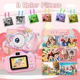 Kids Camera Digital Dual Camera HD 1080P Video Camera Toys with 32GB Card Mini Cam Color Display Children Birthday Gift Kids Toy