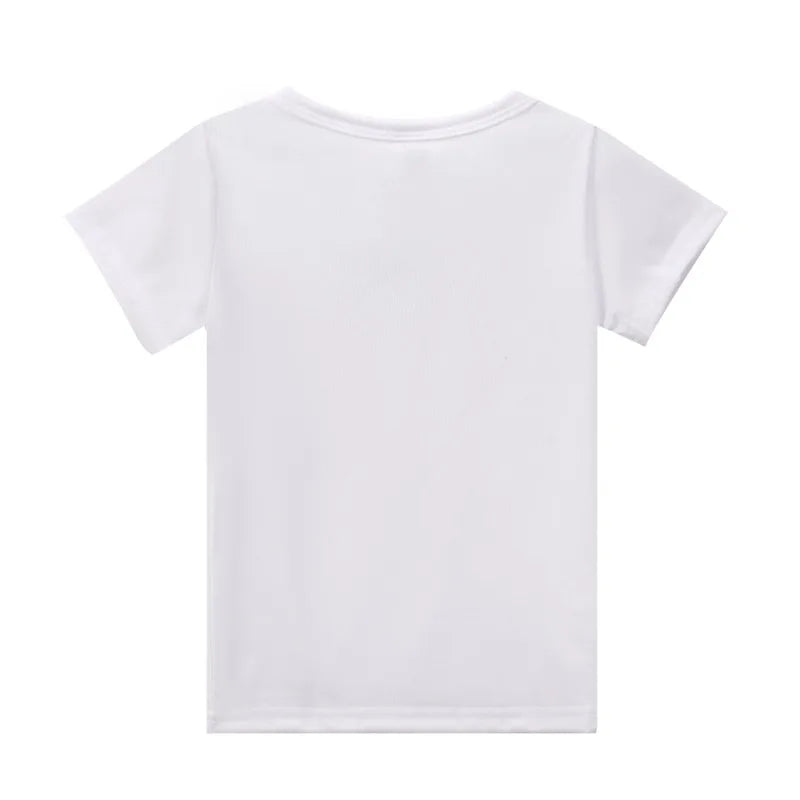 Blueyi Birthday T-Shirt Short Sleeves Anime Toddler Number White T-Shirts Summer Casual Kids Tops Cute Cartoon Baby Clothes Gift