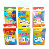 Montessori Early Baby Flash Cards Fruits Durable Children's Education Flash Cards Animal English Word Recognition Cards