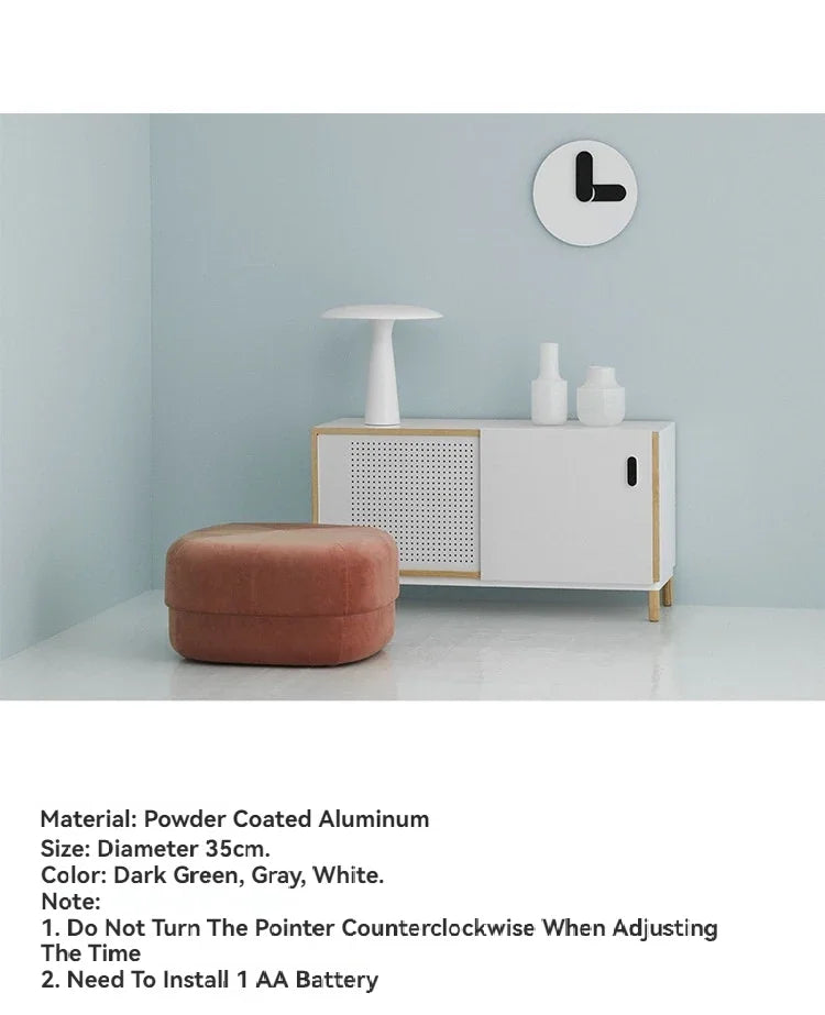 Modern Home Clock Creative Unique Decor Simple Fashion Exquisite Mute Round Wall Clock 12/14 Inch