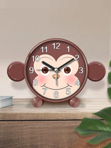 Cute Children's Educational Alarm Clock Bedroom Desktop Early Education Small Animal Round Mute For Boy Girls Home Decoration