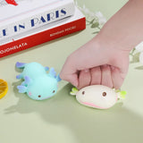 Cute Axolotl Squeeze Toys Stretch Design Fidget Doll Cartoon Fish Squishy Toy Stress Relief Multiple Color Slow Rebound Toys