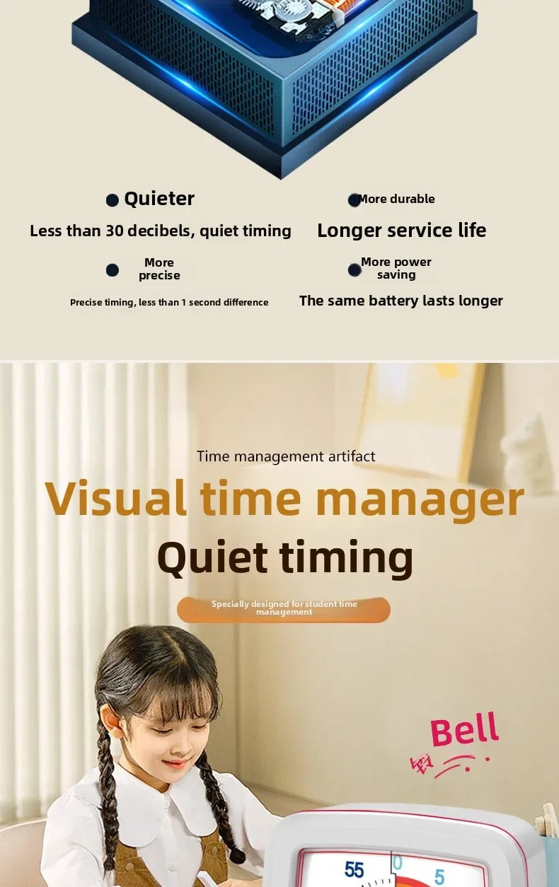 School Visual Timer Children Yunbaoit Visual Timer With Night Light Kitchen Accessories Stop Watch Digital Stopwatch Pomodoro