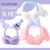 Kuromi Cinnamoroll Melody Plush Earmuffs Girls New Anime Ear Cover for Winter Kids Outdoors Warm Ear Muffs Children Xmas Gift