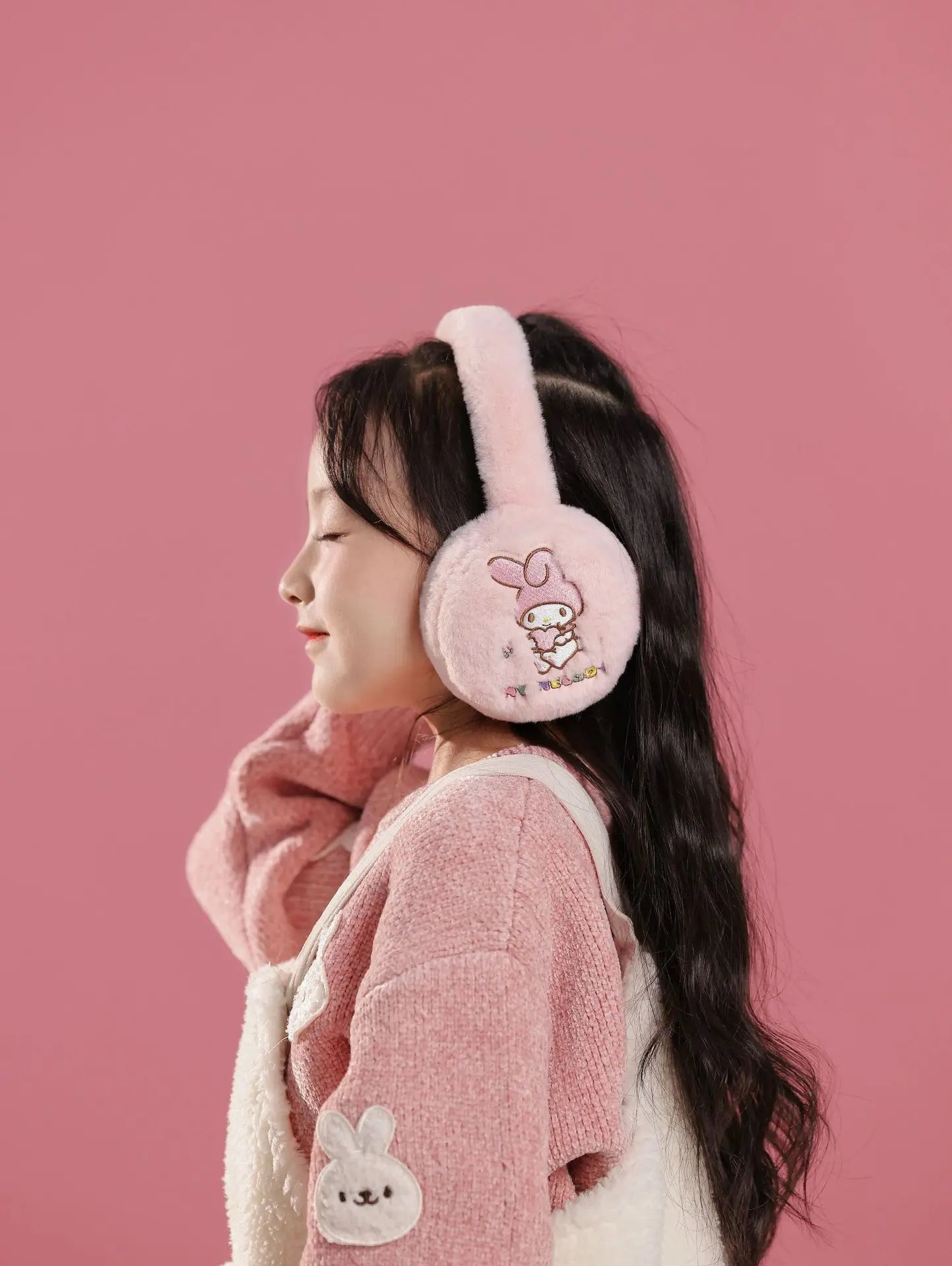 Hello Kitty Kids Earmuffs Girl Baby Cute Cartoon Ear Stuffed Earmuff Warm Winter Warm Windproof Plush Ear Christmas Gifts