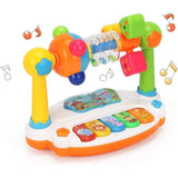 Baby Piano Toys Kids Rotating Music Keyboard Light Sound, Musical Toy for Toddlers,Early Educational Music Toy Gift Random Color