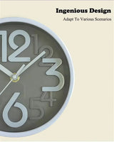 Children's Study Non-Ticking Wall Clock Luxury Silent Battery Operated Round Wall Clock for  Modern Simple Style Home Decor