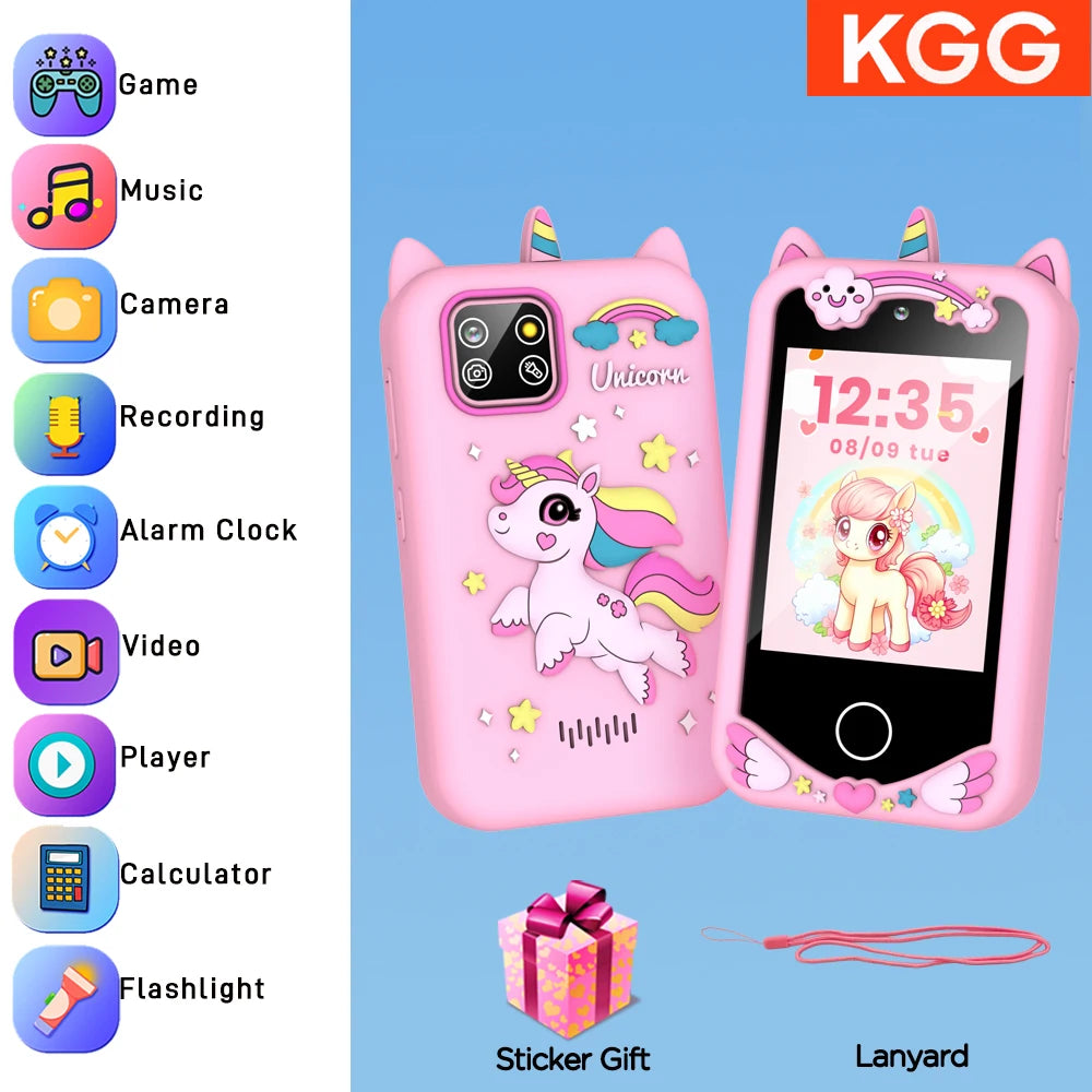 8GBKids Smart Phone Video Music Player 20 Stories Toy Phone Dual Camera 28 Games Learning Educational Toys Children Gifts