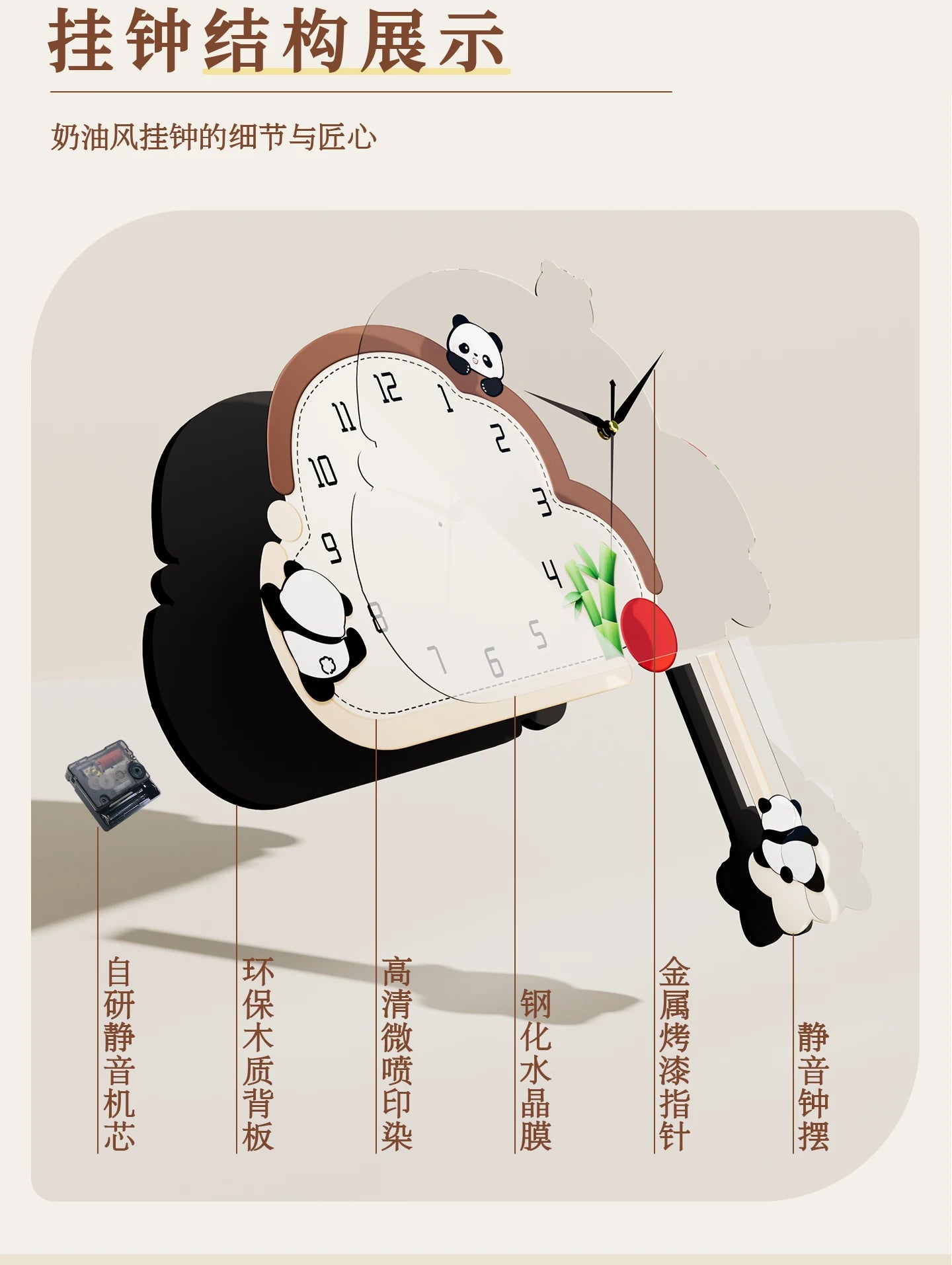 Children Chic Wall Clocks Silent Bedroom Art Cute Wall Clock Electronic Pendulum Pendule Horloge Murale House Decoration