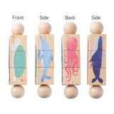 Baby Wooden Rotating Jigsaw Puzzle Hand bell Toy Baby Mobile Musical Rattle Toy Montessori Puzzle Game For Babies Newbaby Gift