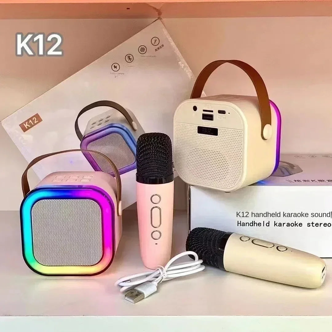 Microphone sound integrated microphone k song wireless Bluetooth family home singing children speaker ktv set mini