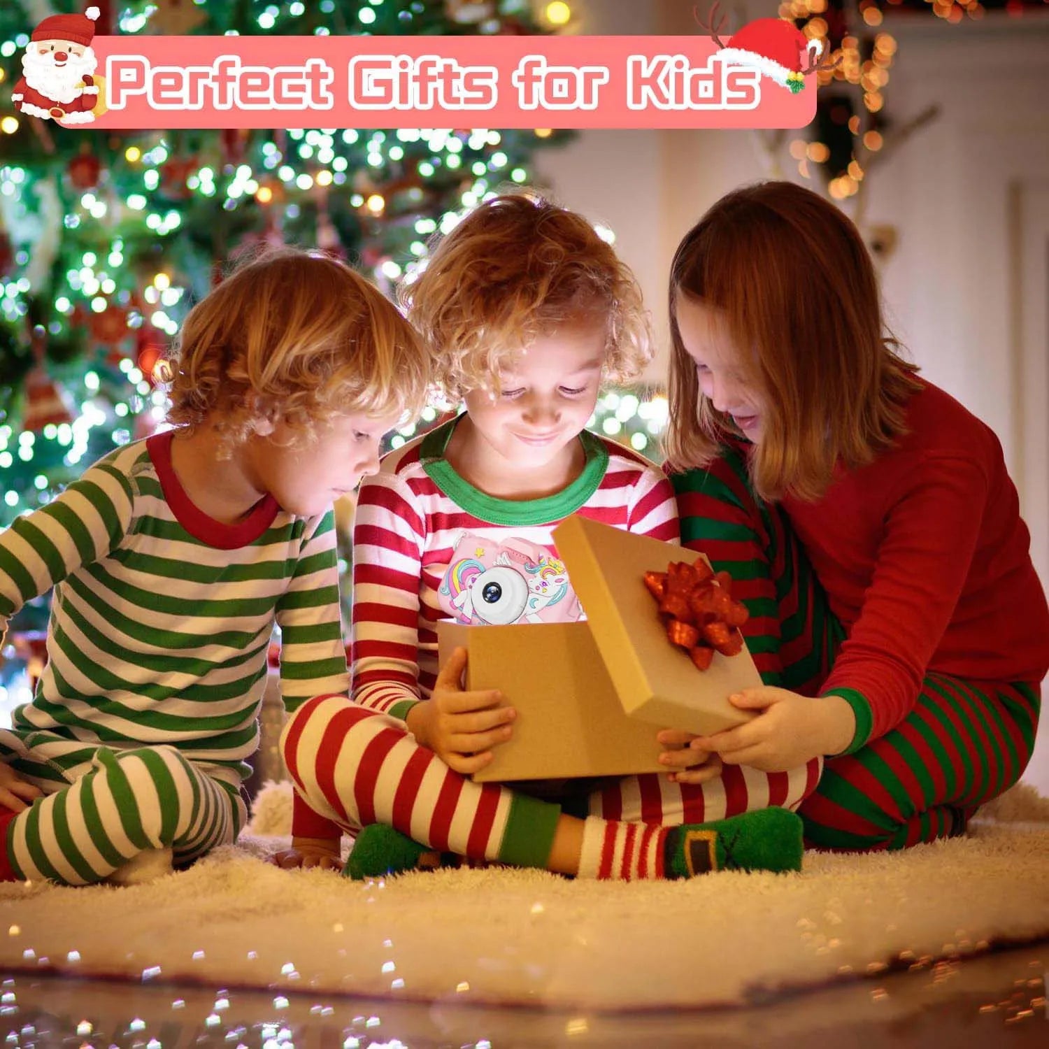 Kids Camera Digital Dual Camera HD 1080P Video Camera Toys with 32GB Card Mini Cam Color Display Children Birthday Gift Kids Toy