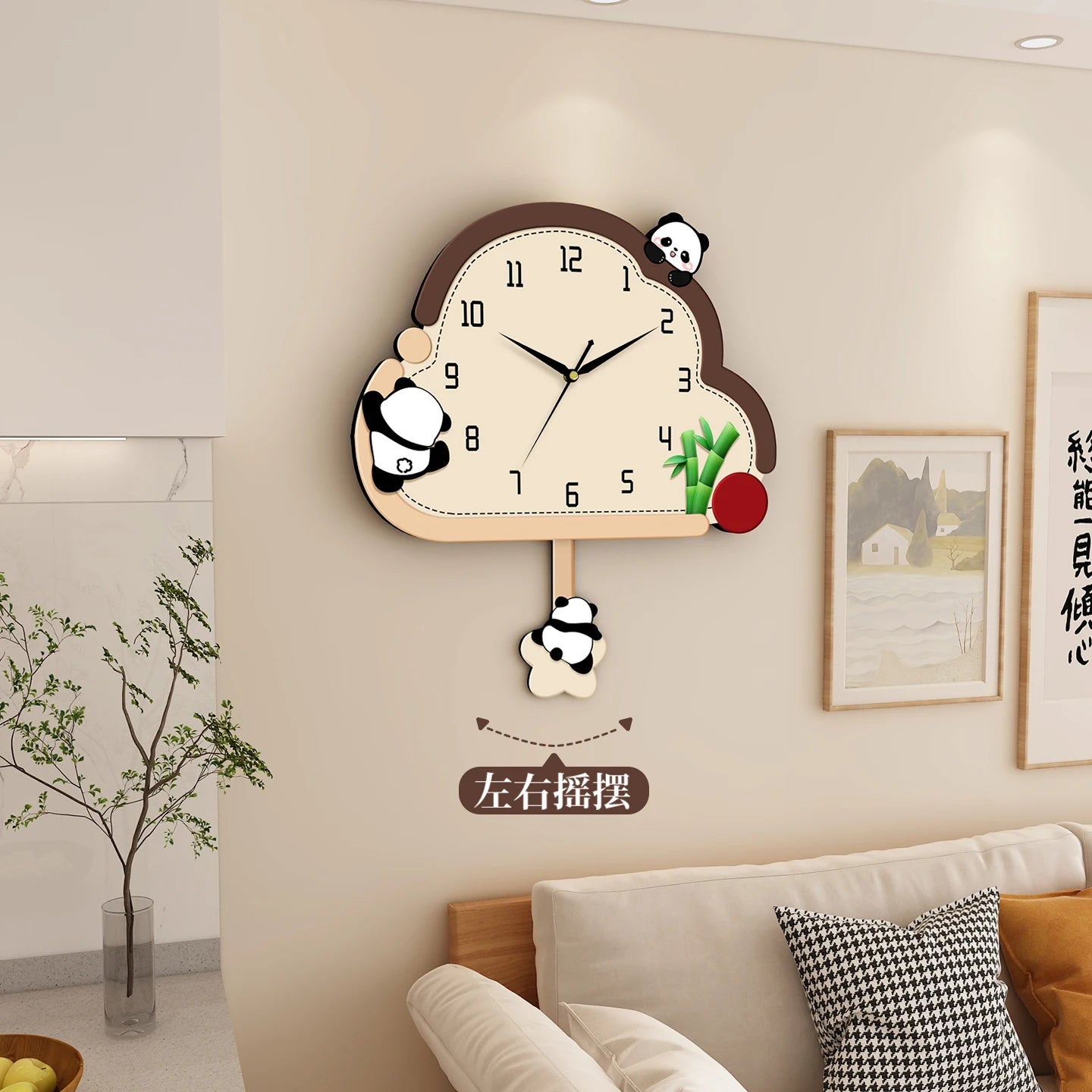 Children Chic Wall Clocks Silent Bedroom Art Cute Wall Clock Electronic Pendulum Pendule Horloge Murale House Decoration