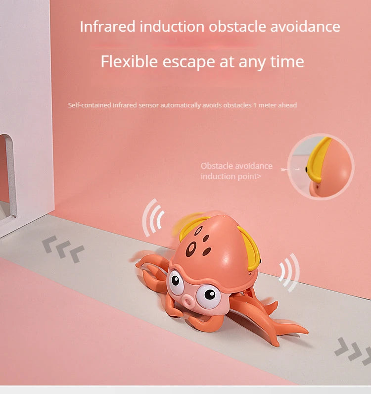 Children's Induction Escape Crab Crab Crawl Electronic Pet Toys Baby Music Early Education Mobile Toys Free Delivery