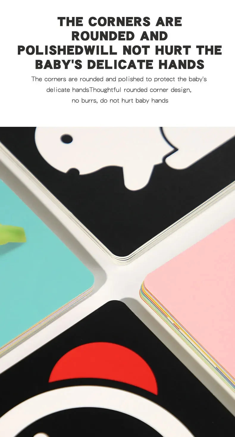 Flash Cards Baby Visual Stimulation Cards for Toddlers Sensory Development Early Education Learning Toys For Newborn Funny Gifts