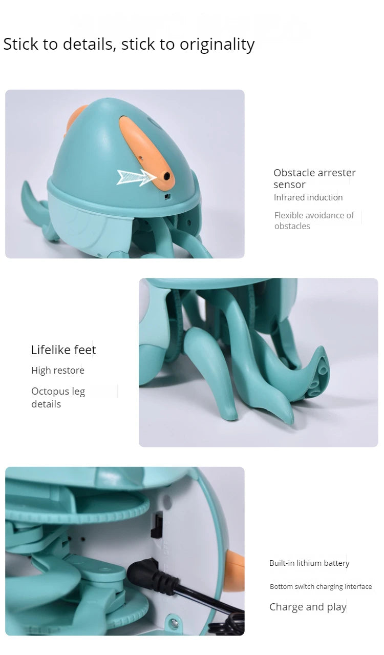 Children's Induction Escape Crab Crab Crawl Electronic Pet Toys Baby Music Early Education Mobile Toys Free Delivery