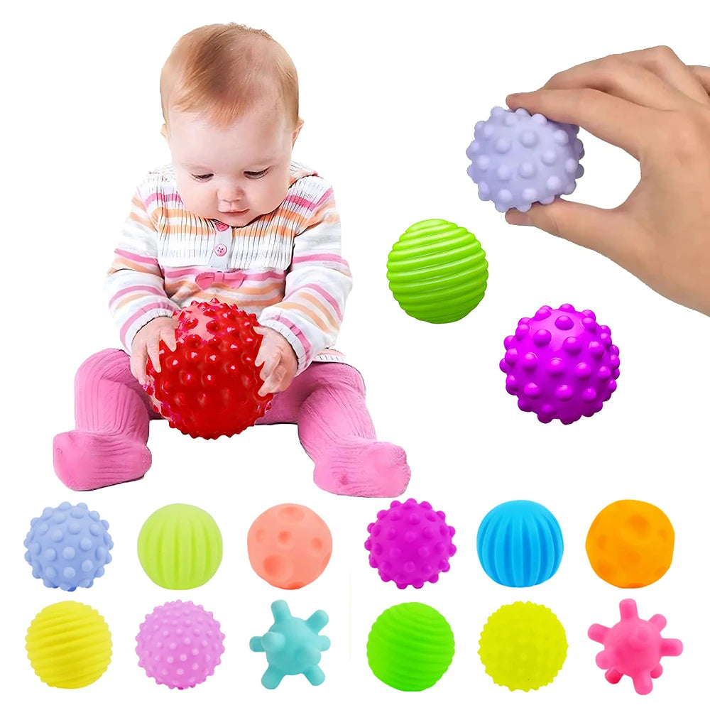 6Pcs Textured Multi Ball Set Develop baby Tactile Senses Toy Baby Touch Hand Ball Toys Children Training Ball Massage Soft Balls