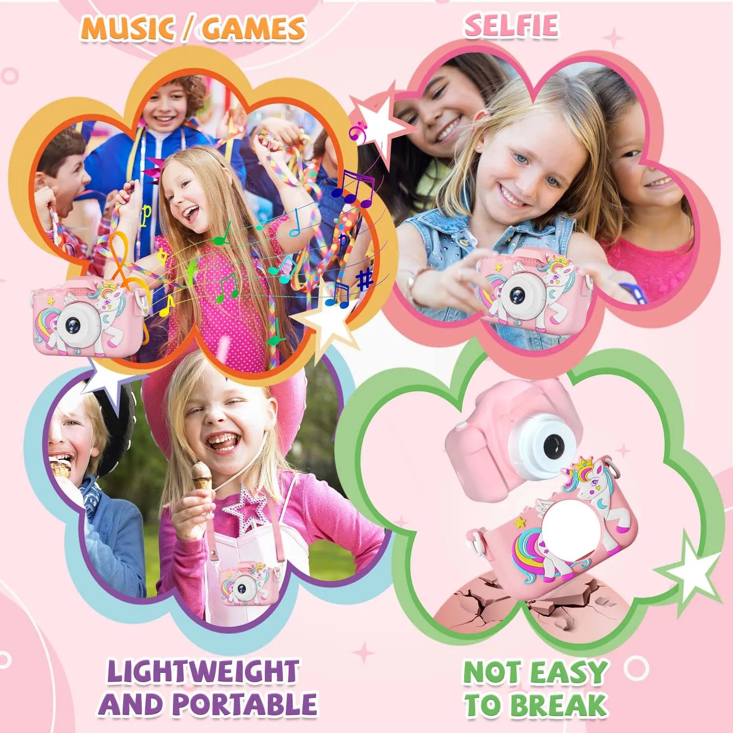 Kids Camera Digital Dual Camera HD 1080P Video Camera Toys with 32GB Card Mini Cam Color Display Children Birthday Gift Kids Toy