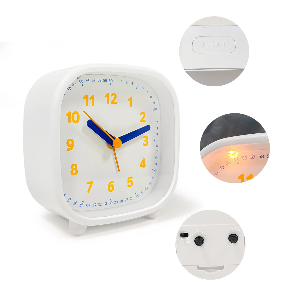 New Student Learning Alarm Clock Children Night Light Table Clock Kid's Bedhead Alarm Clock