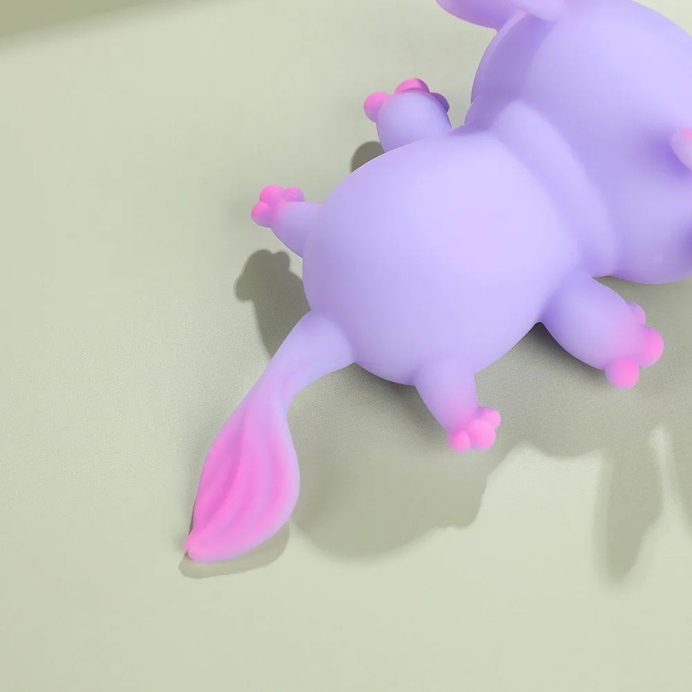 Cute Axolotl Squeeze Toys Stretch Design Fidget Doll Cartoon Fish Squishy Toy Stress Relief Multiple Color Slow Rebound Toys