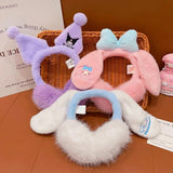 Kuromi Cinnamoroll Melody Plush Earmuffs Girls New Anime Ear Cover for Winter Kids Outdoors Warm Ear Muffs Children Xmas Gift