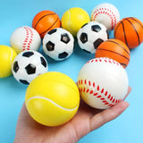 12pcs Children Sponge bounce Ball Sports  Anti Stress Ball Educational Toys For Kids Outdoor Sports  Decompression Release Ball