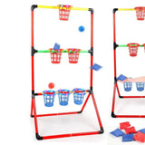 2 in 1 Sandbag Throwing Game Kit Interactive Portable Carnival Games Combo Set Bean Bags Balls Carrying Case Outdoor Games
