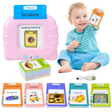 Kids Talking Flash Cards Audio Books Flashcards,Spanish Electronic Cognitive Cards Early Education Learn Words Study Toys Game