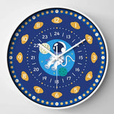 12 Inch Early Education Wall Clock Children's Cartoon Creative Living Room Wall Decoration Mute No Ticking Quartz Clock
