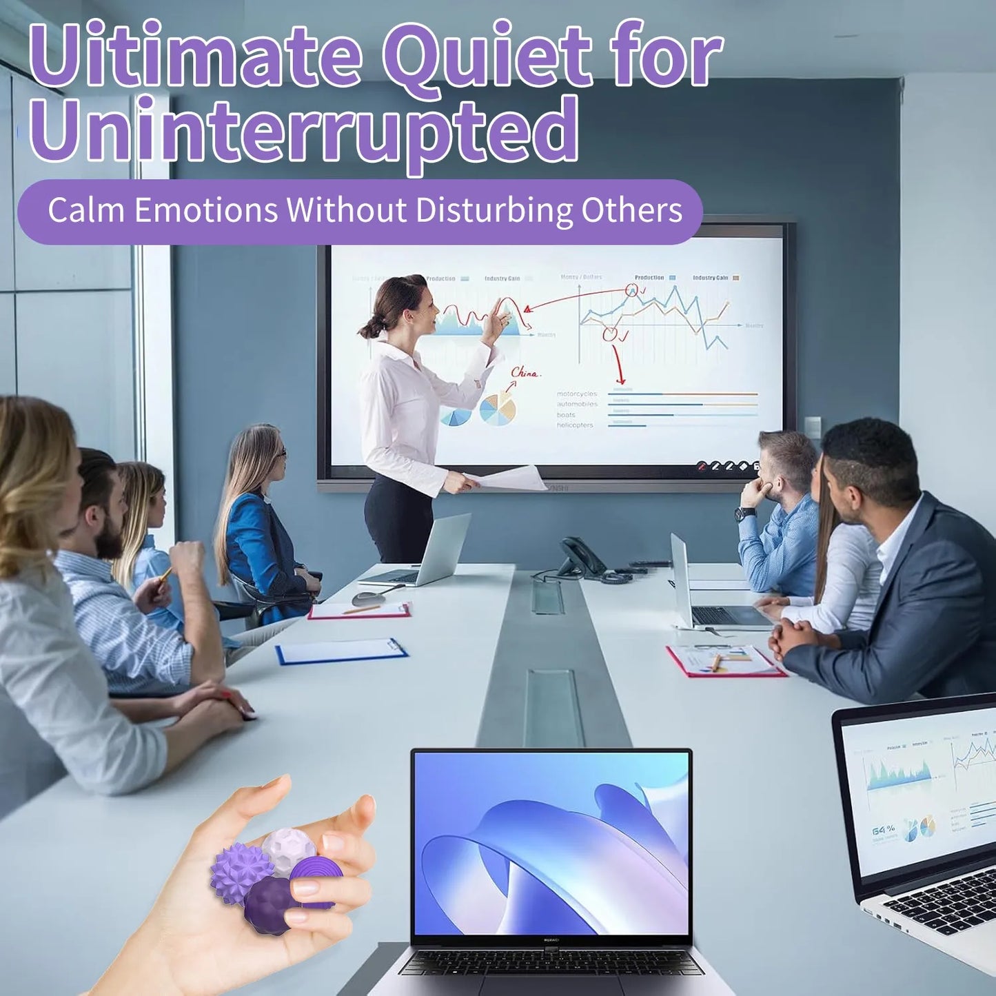 Silicone Magnetic Sensory Balls Fidget Toy Worry Balls Autism Calming Fidgeting Toy Kid Adults Anxiety Relief Stress Sensory Toy